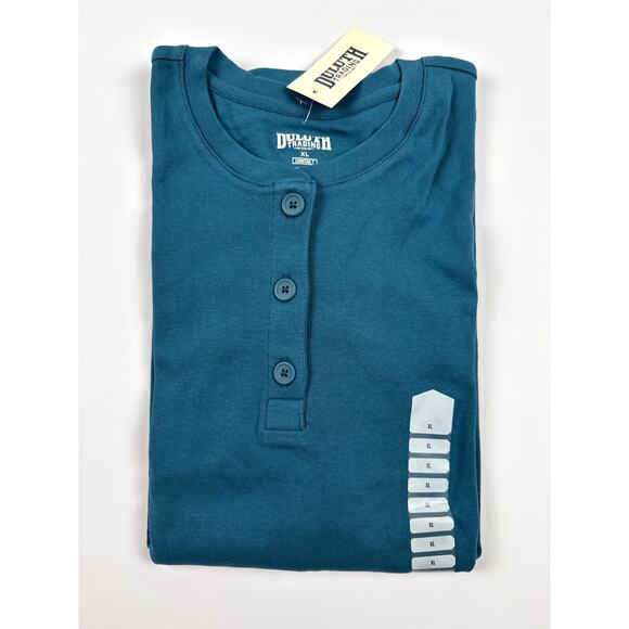 Duluth Trading Longtail T Women’s Henley – XL, Meteor Blue, New - Picture 3 of 7